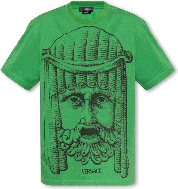 Versace La Maschera Printed Crewneck T-Shirt