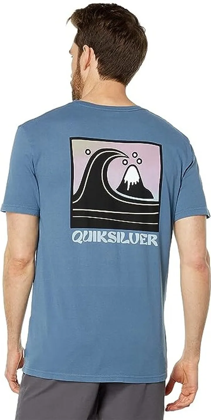Quiksilver Bubble Stamp Short Sleeve Tee (Bering Sea) Men's Clothing
