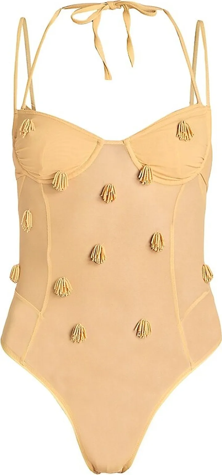 Ilha Sheer Beaded Bodysuit