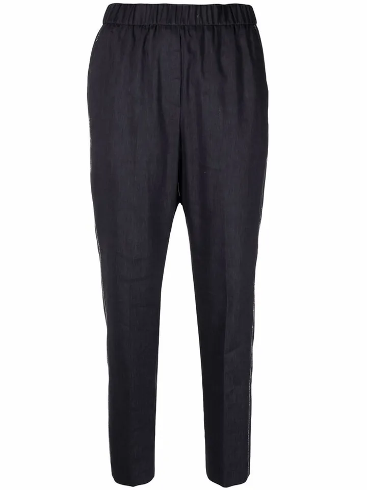 Cropped Straight-Leg Trousers