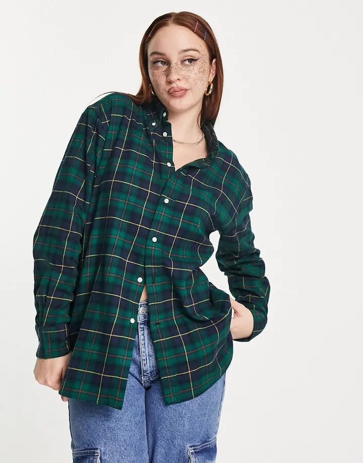 Polo Ralph Lauren long sleeve shirt in green tartan