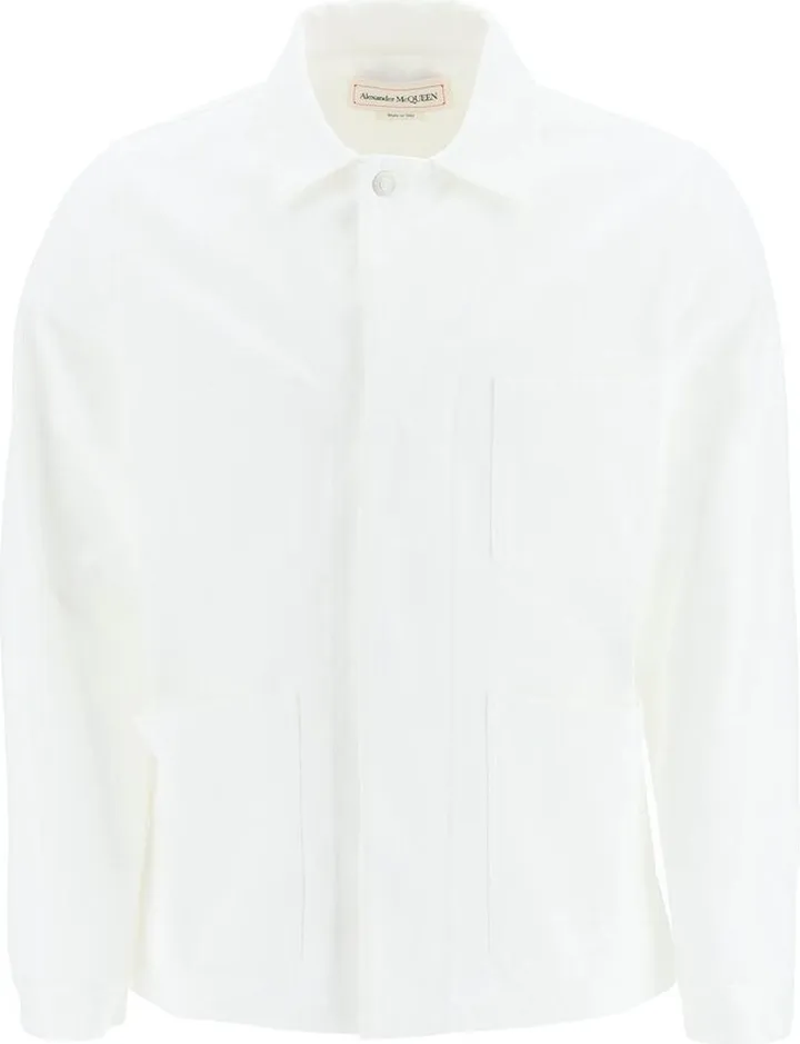 Alexander McQueen Logo Detailed Denim Jacket