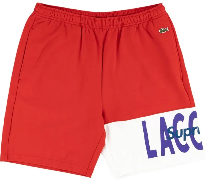x Lacoste logo panel sweat shorts
