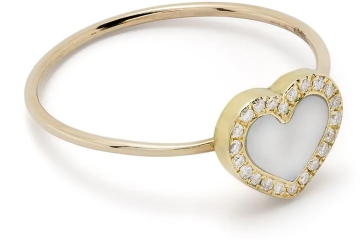 18kt Yellow Gold Heart Diamond Ring