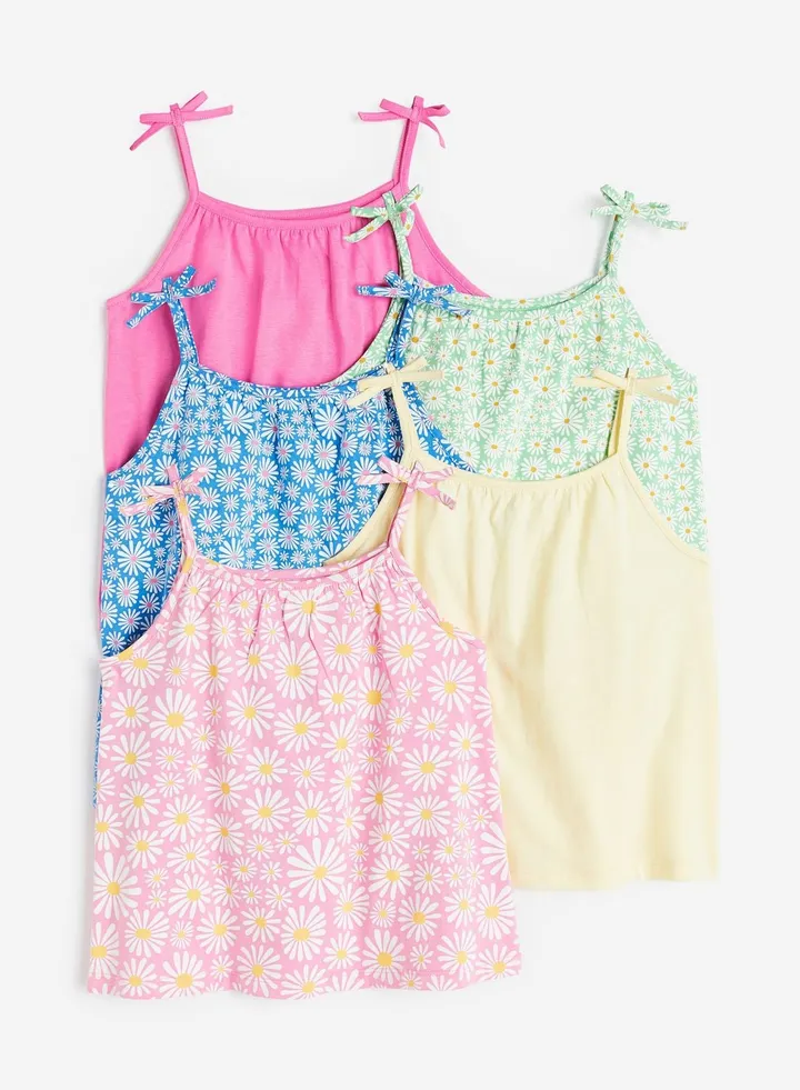 Kids 5 Pack Assorted Strappy Tops