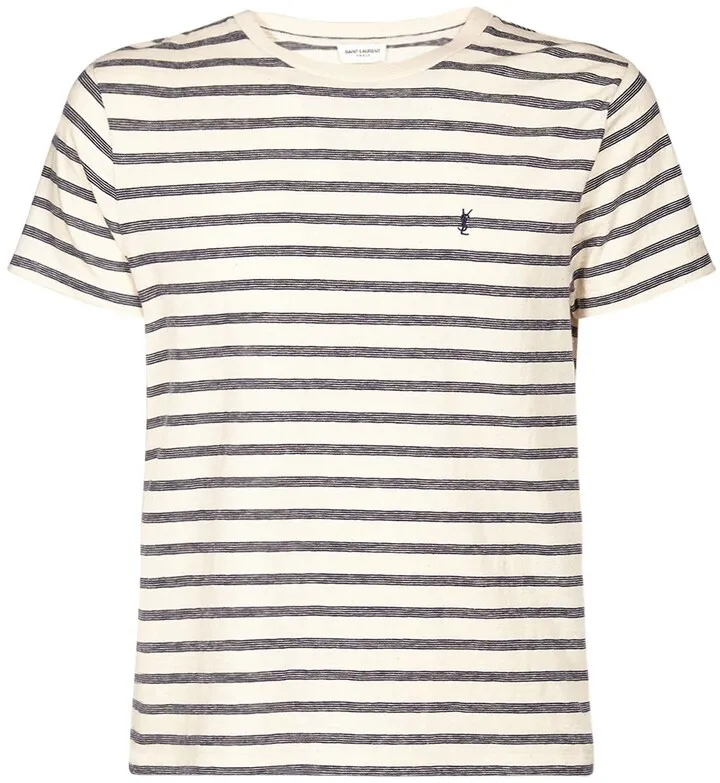 Striped Monogram cotton jersey t-shirt