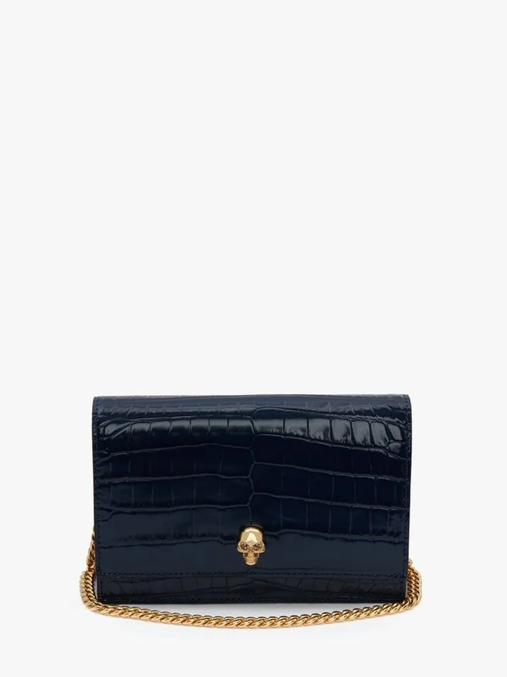 Women's Small Skull Bag In Navy