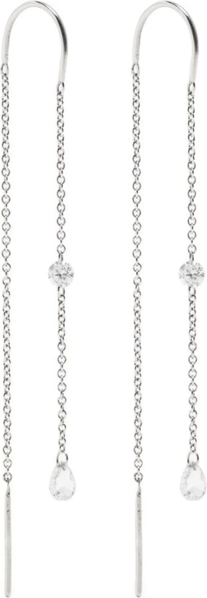 18kt White Gold Diamond Threader Earrings