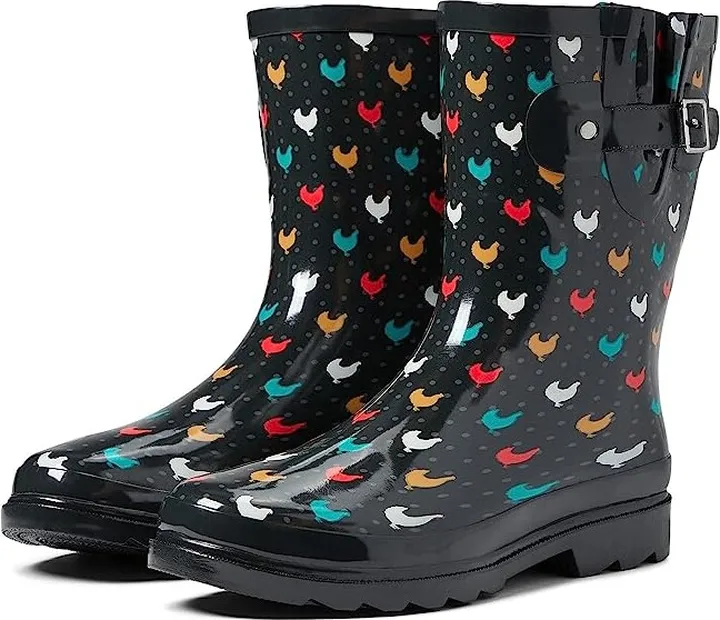 Western Chief Waterproof Mid Rain Boot (Black) Women's Rain Boots