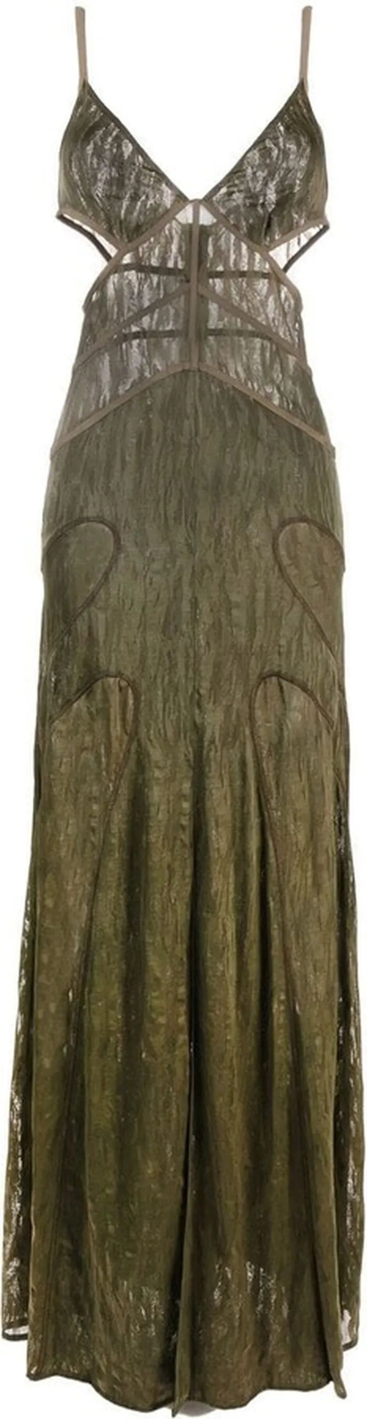 Patterned-Jacquard Sleeveless Gown