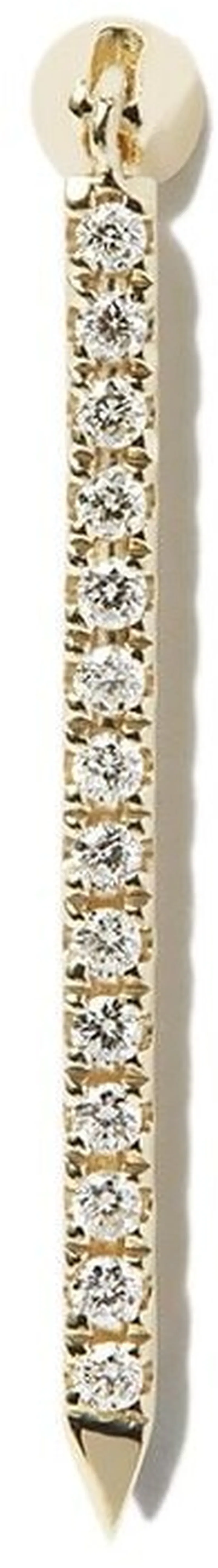 18kt yellow gold Eternity Bar diamond earring