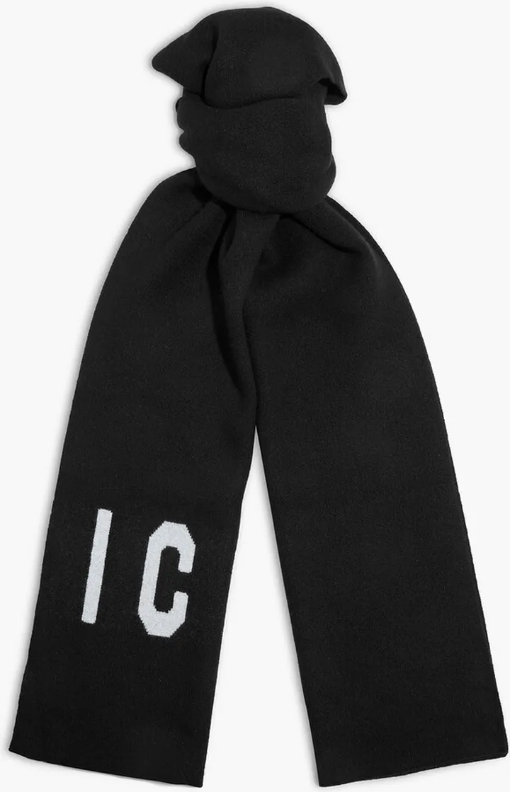 Jacquard-knit scarf