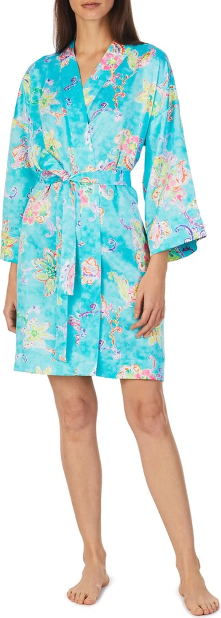 Floral Satin Wrap