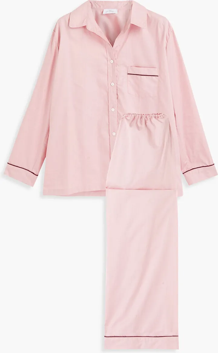 Cotton-poplin pajama set