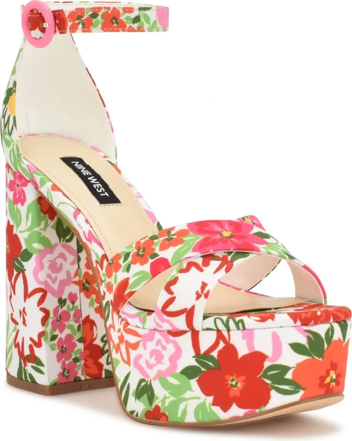 Nine West Women's Willie Block Heel Platform Dress Sandals Women's Shoes