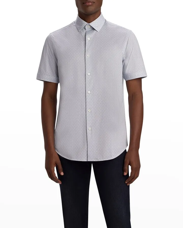 Men's Miles Ooohcotton Tech Sport Shirt - Serpentine Stripe