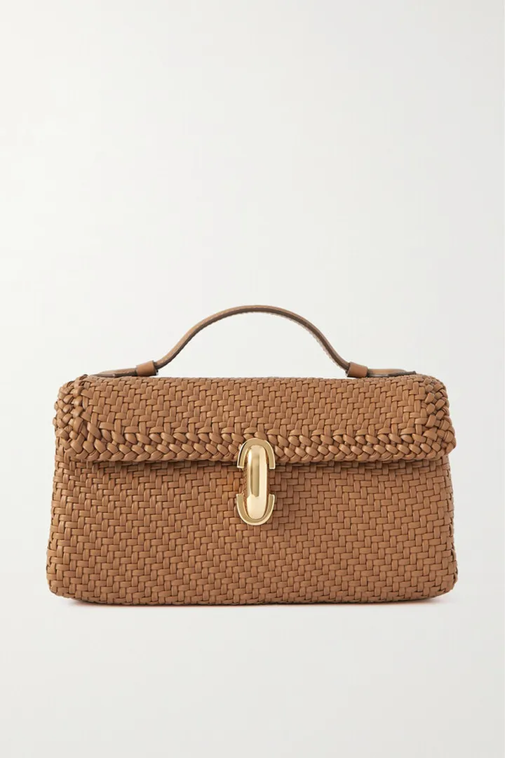 Savette - Symmetry Pochette Woven Leather Tote - Brown