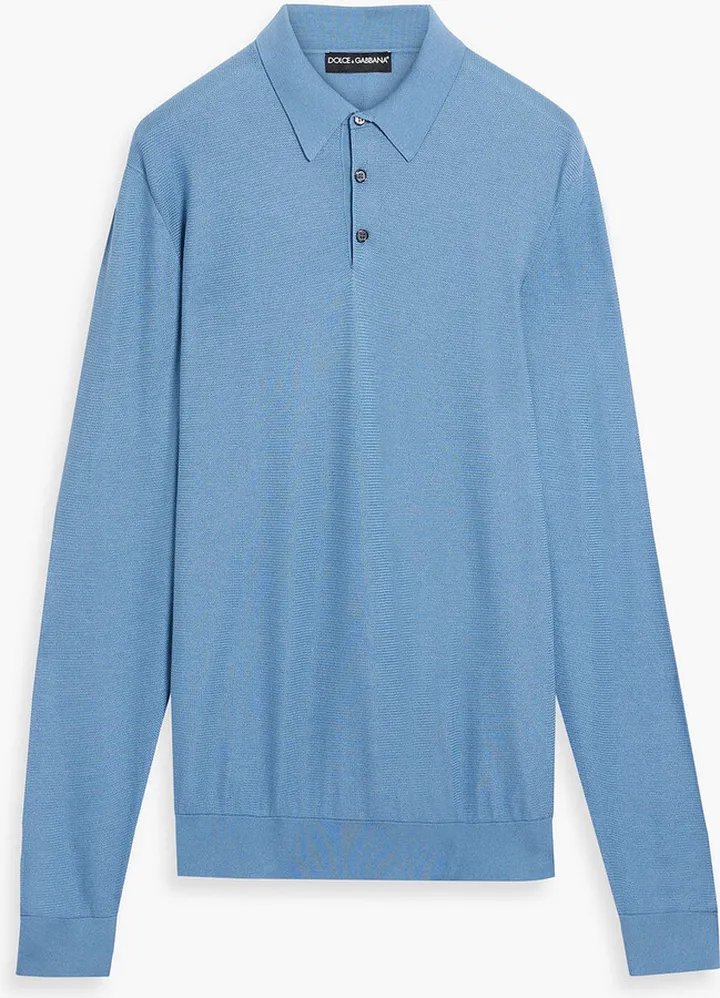 Silk polo shirt