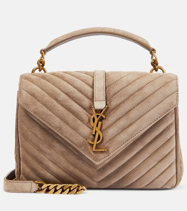 College Medium suede shoulder bag