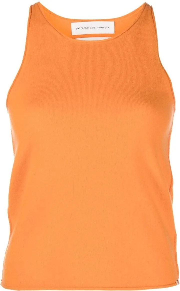 Fine-Ribbed Cashmere Tank Top