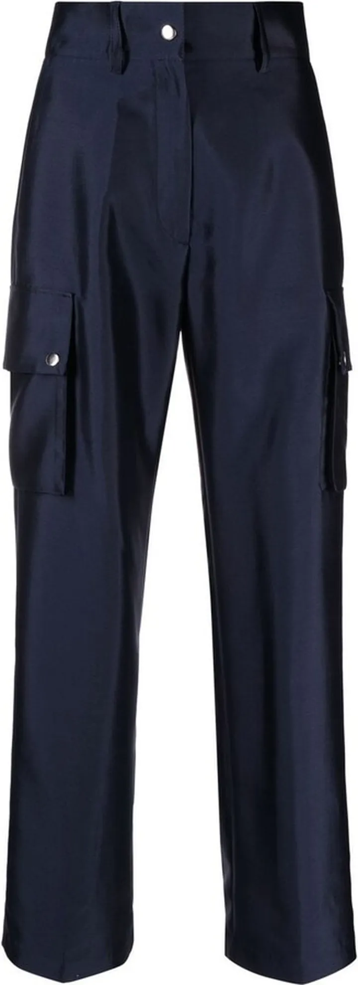 High-Waisted Straight-Leg Trousers