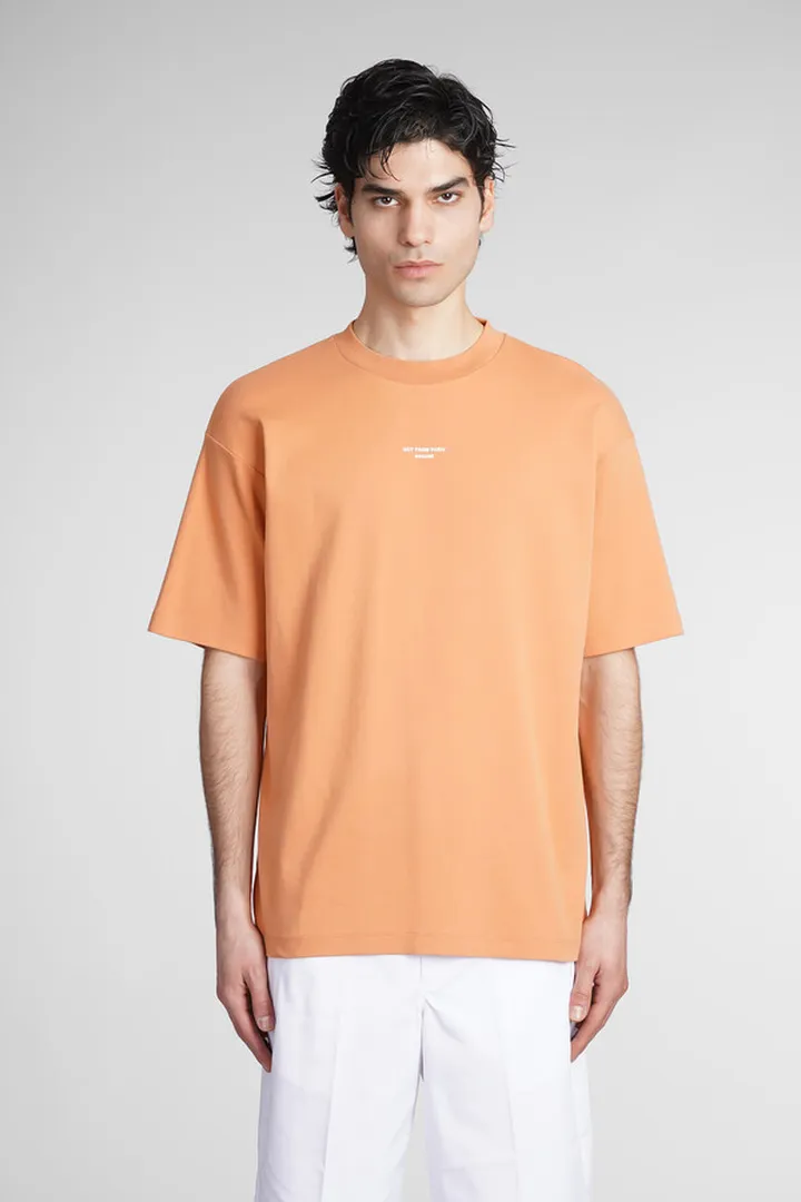 T-shirt In Orange Cotton