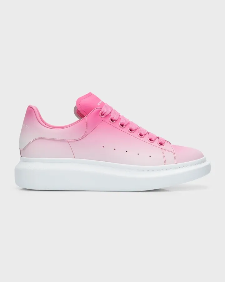 Men's Oversized Gradient Leather Low-Top Sneakers