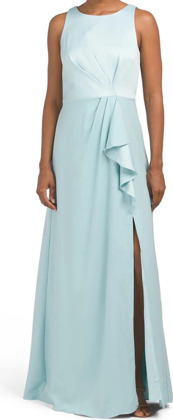 Sleeveless Draped Gown