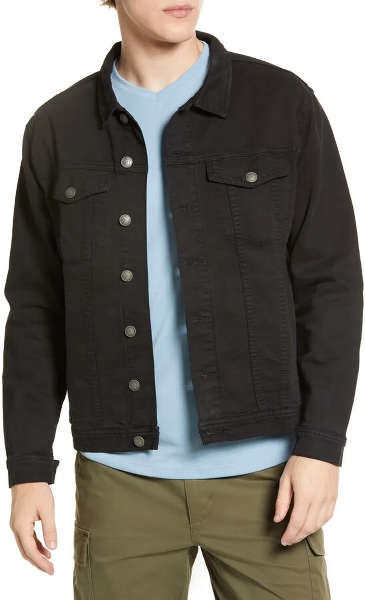 Stretch Cotton Blend Denim Jacket