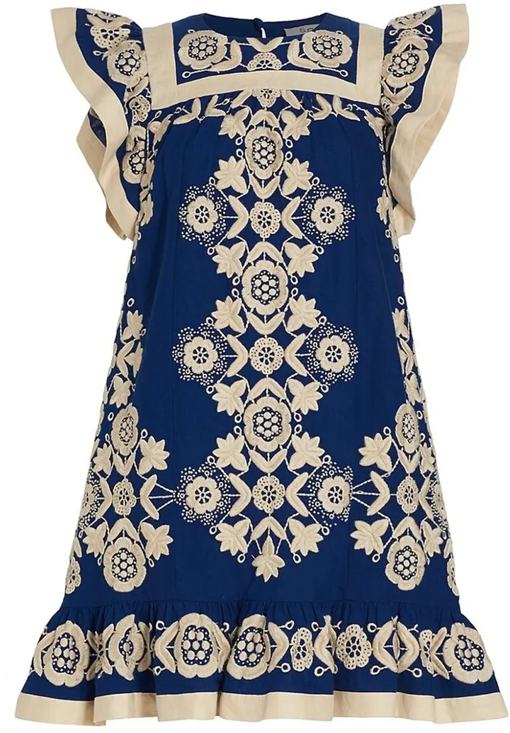 Manuela Embroidered Cotton & Linen-Blend Tunic