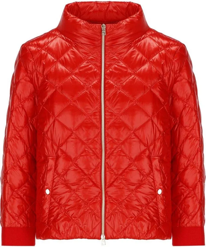 Mock-neck Quilted Bomber Jacket