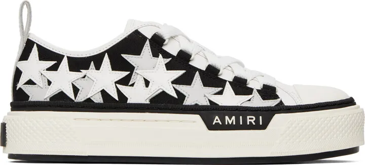 AMIRI Black Stars Court Low-Top Sneakers