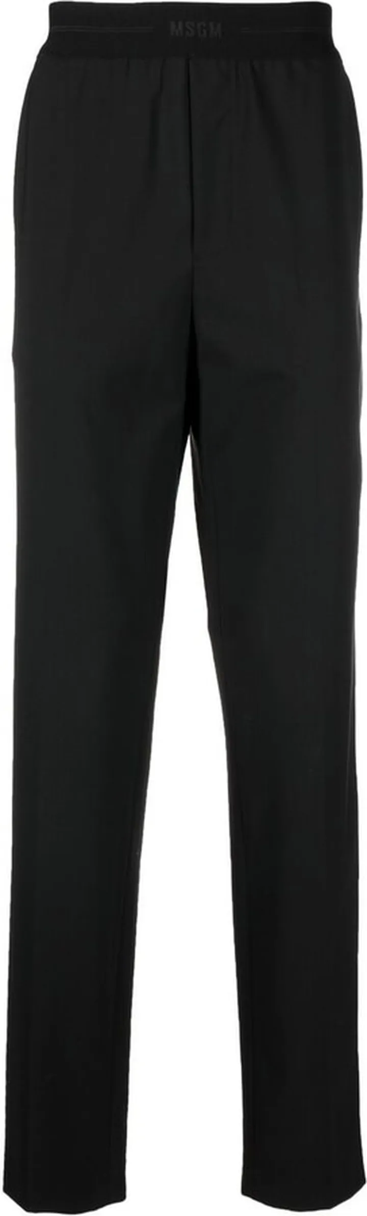 Logo-Waistband Straight-Leg Trousers