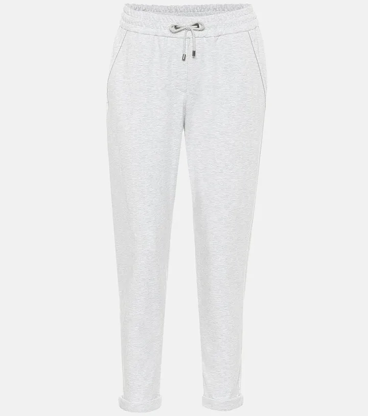 Stretch-cotton sweatpants