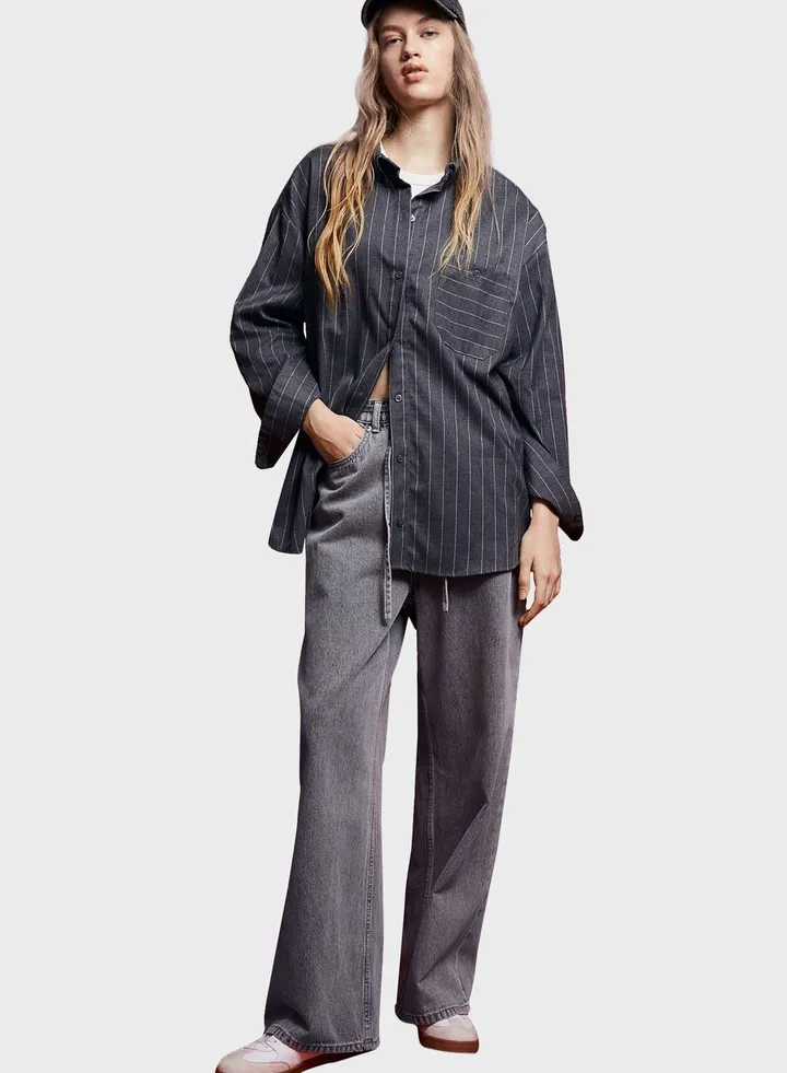 Striped Pocket Detail Shirt