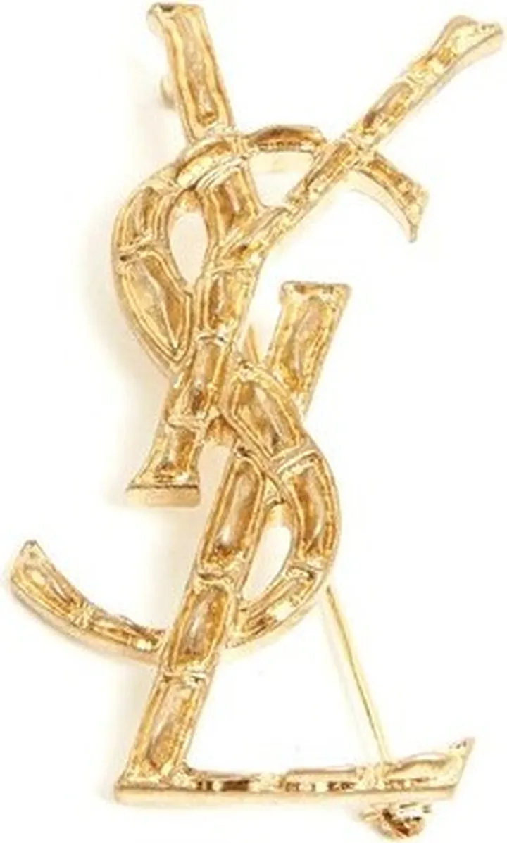 Saint Laurent Monogram Brooch