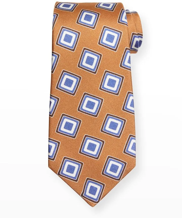 Men's Geometric Silk Tie