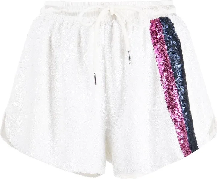 Sequin-Embellished Running Shorts