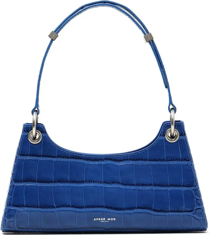 Crocodile-Effect Shouder Bag
