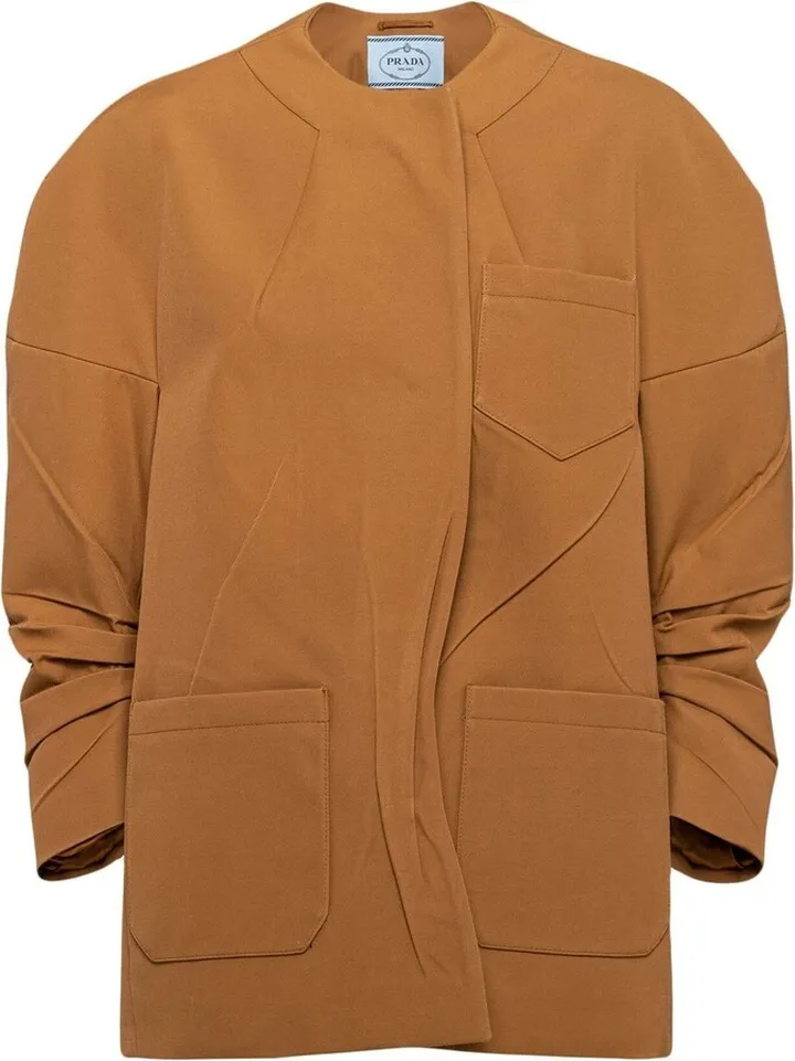 Logo-Patch Single-Breasted Coat