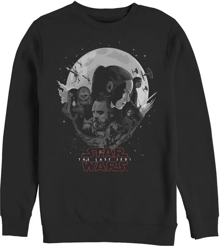 Men's Star Wars The Last Jedi Planet Logo Sweatshirt - Black - Medium