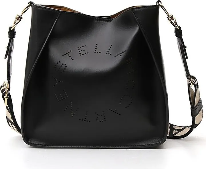 Stella McCartney Logo Perforated Shoulder Bag