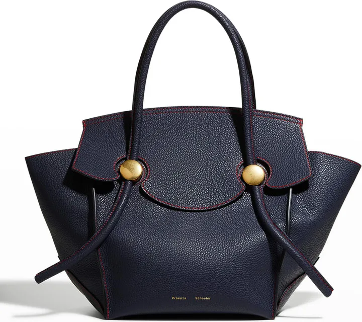 Pipe Grainy Leather Shoulder Bag