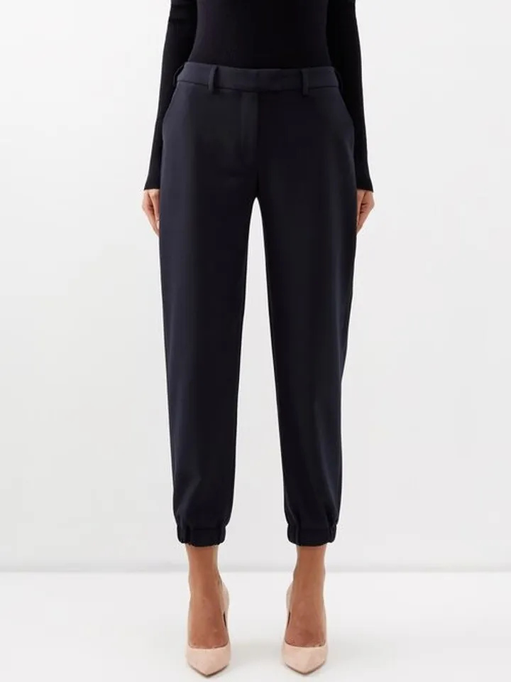 Jason Cropped Wool-blend Twill Trousers
