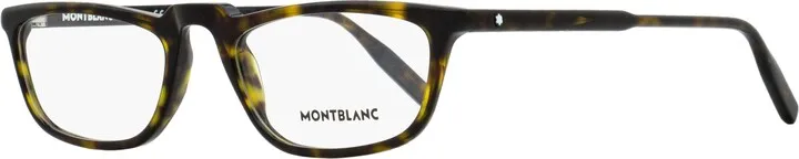 Montblanc Men's Rectangular Eyeglasses MB0053O 002 Havana 54mm