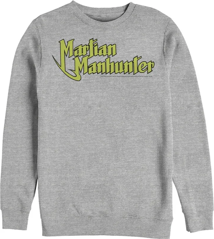 Men's Justice League Martain Manhunter Sweatshirt - Athletic Heather - 2X Large