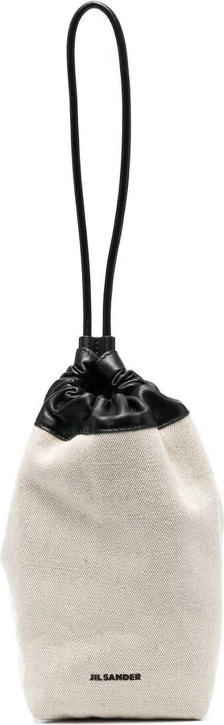 White Canvas And Leather Handbag Jil Sander Woman