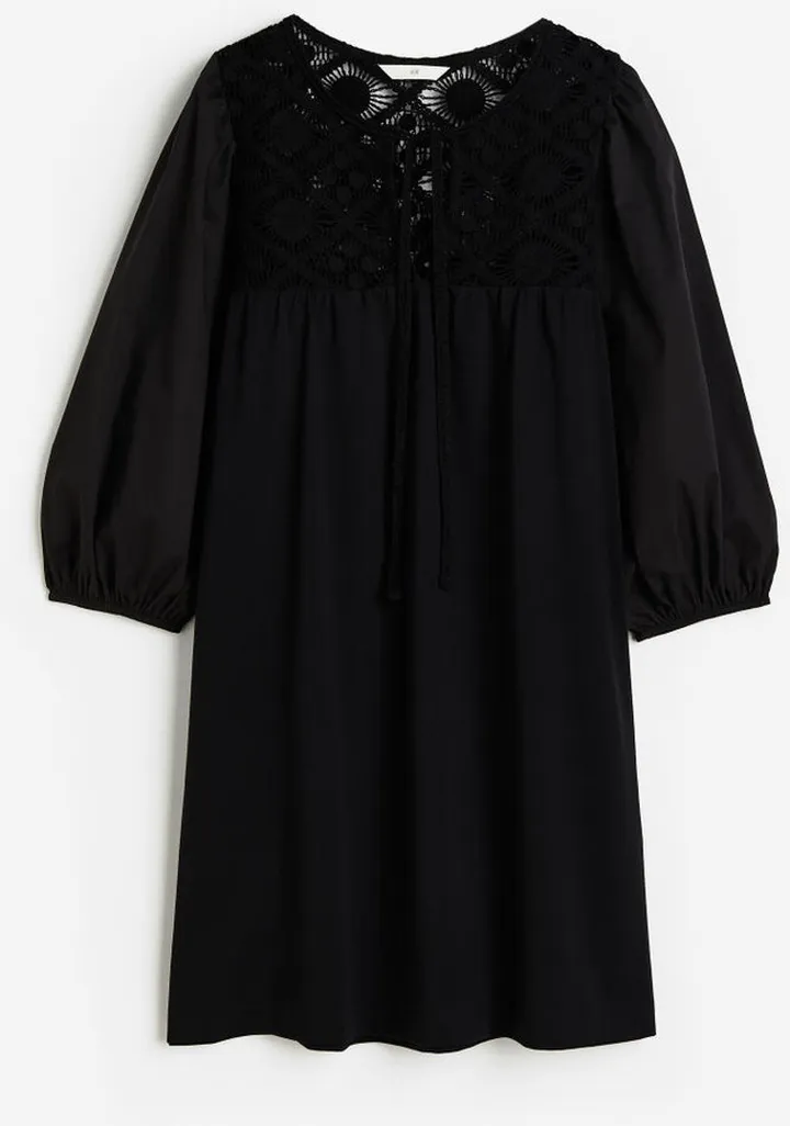 Lace-detail Jersey Dress