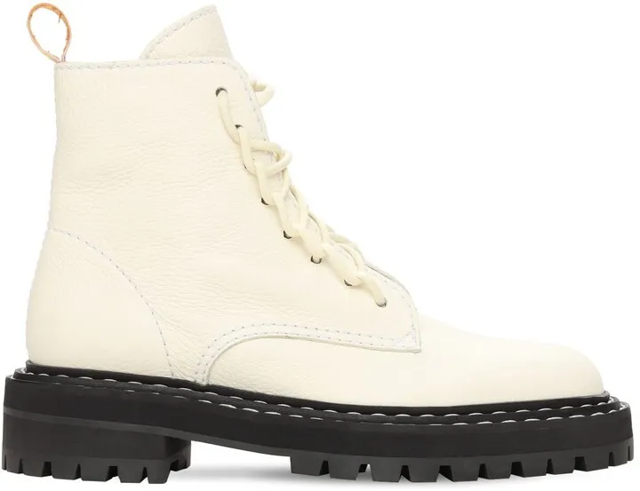 30mm Lug Sole leather combat boots