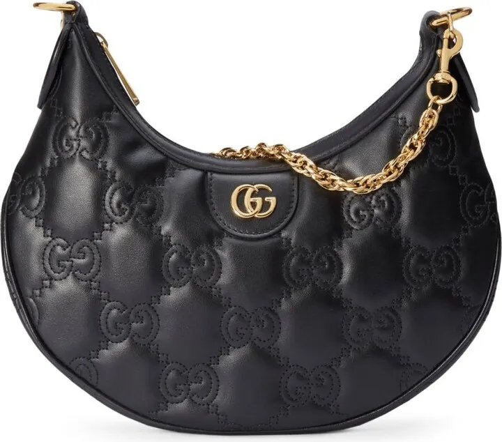 GG Matelassé half-moon shaped bag